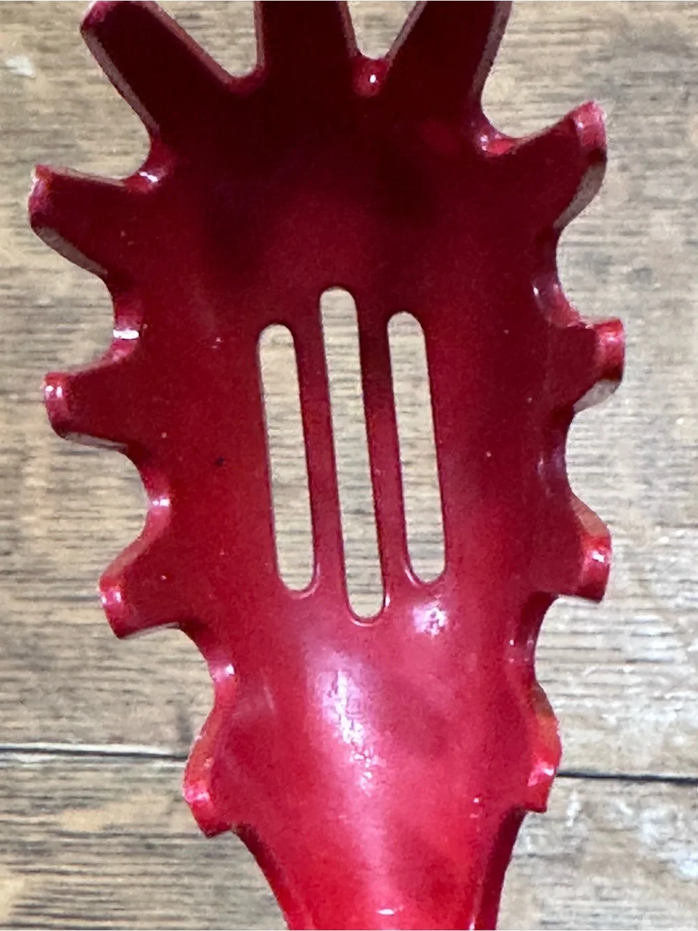 Ekco vintage Red Pasta Server Spoon - Durable Kitchen Serving Utensil